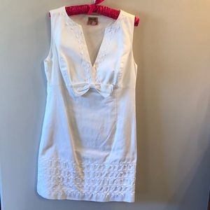 Lilly Pulitzer Reecey Dress Solid White Size 10